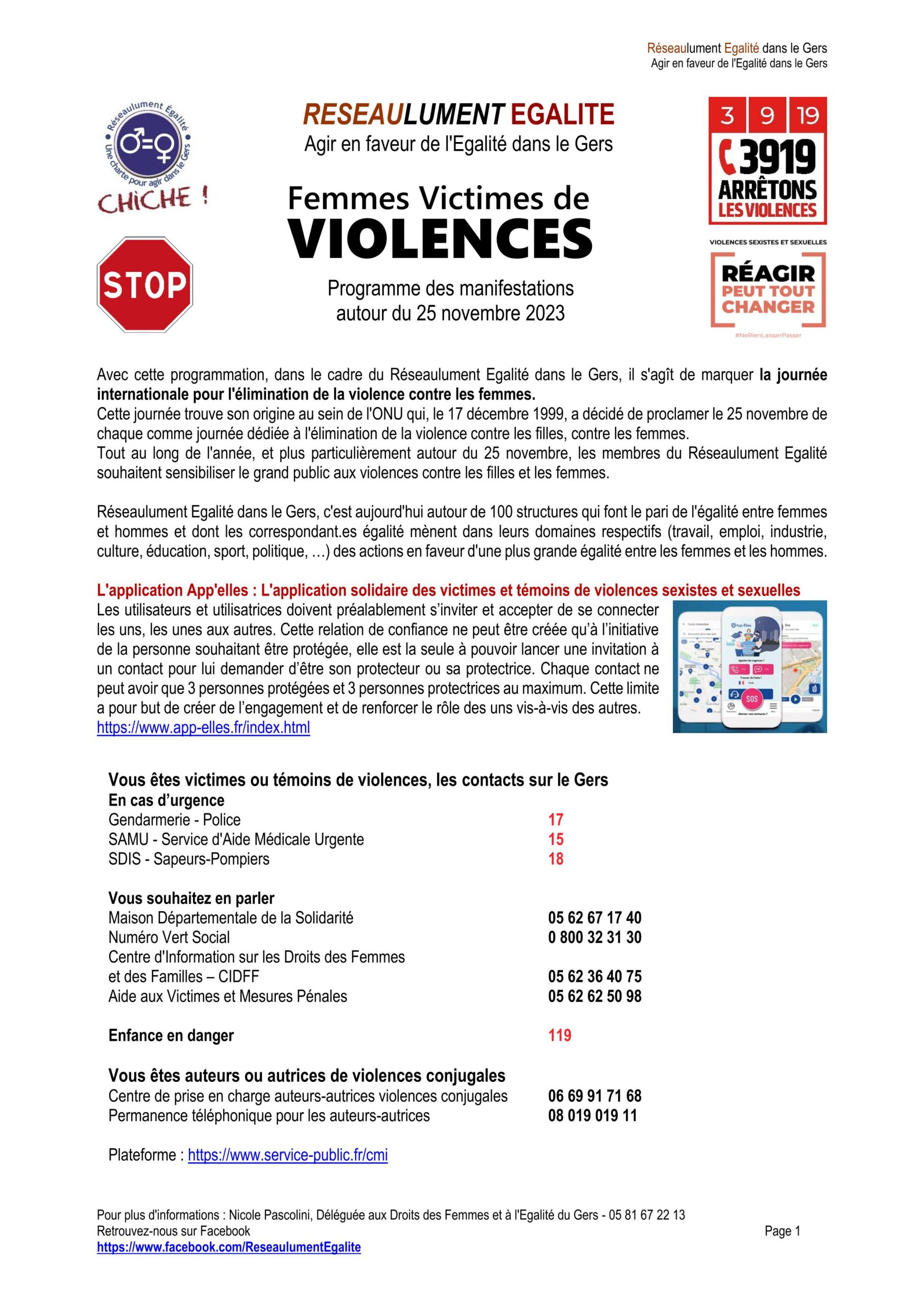 Journée internationale pour l’élimination de la violence contre les femmes