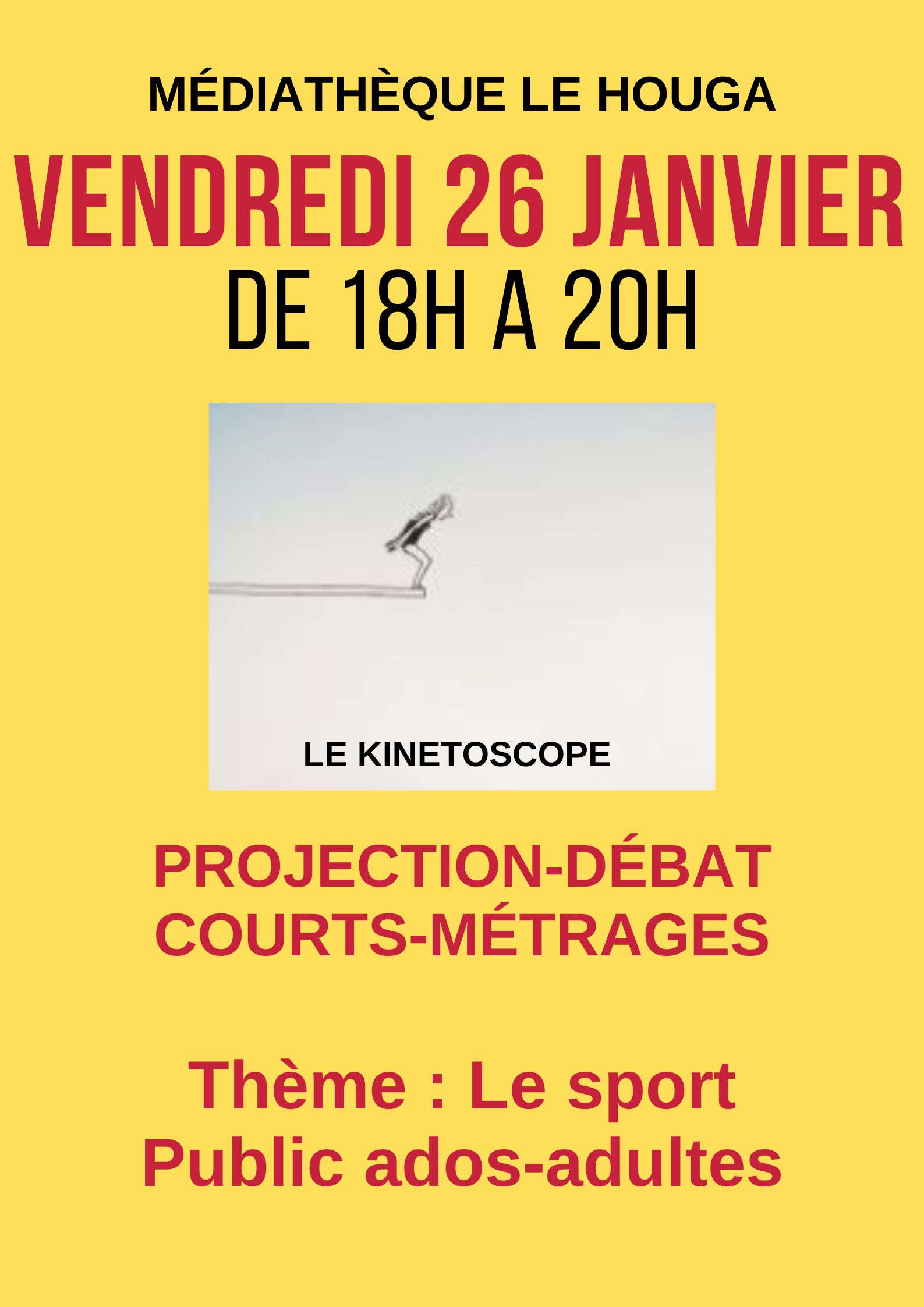 Projection-débat kinetoscope : Venez visionner des court-métrages autour du sport !