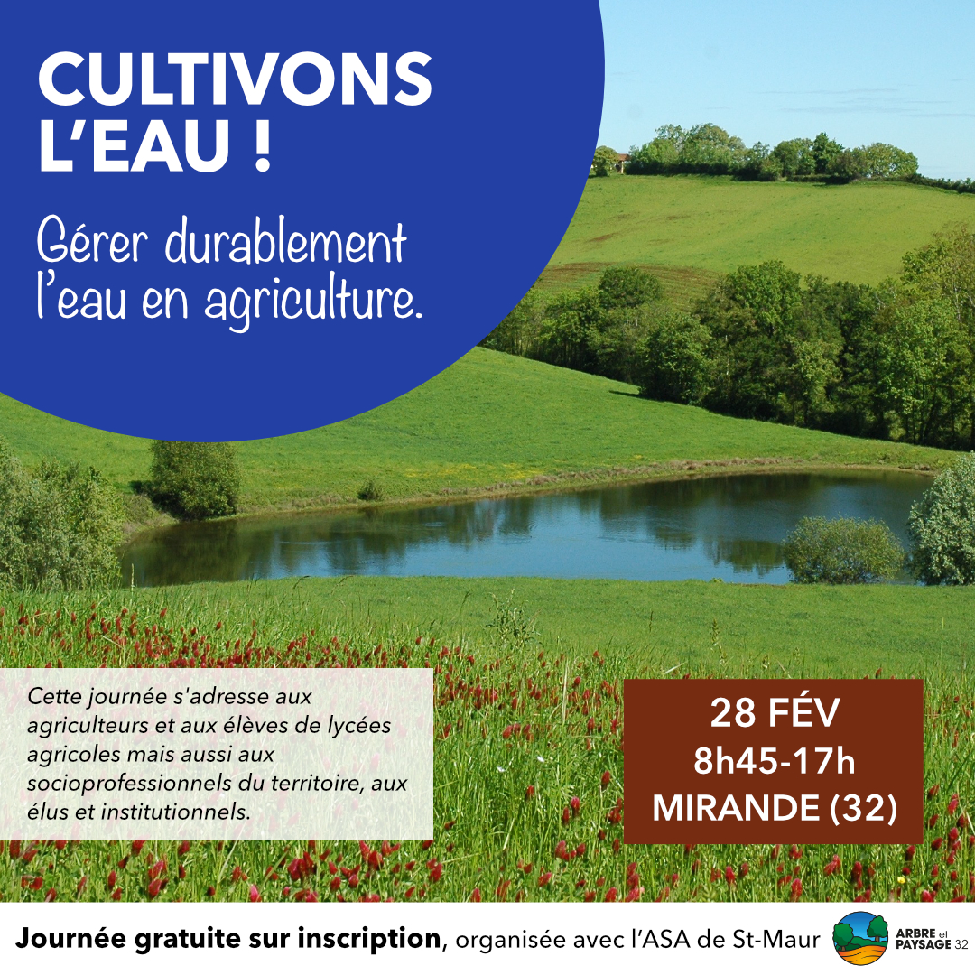 Gérer durablement l’eau en agriculture !