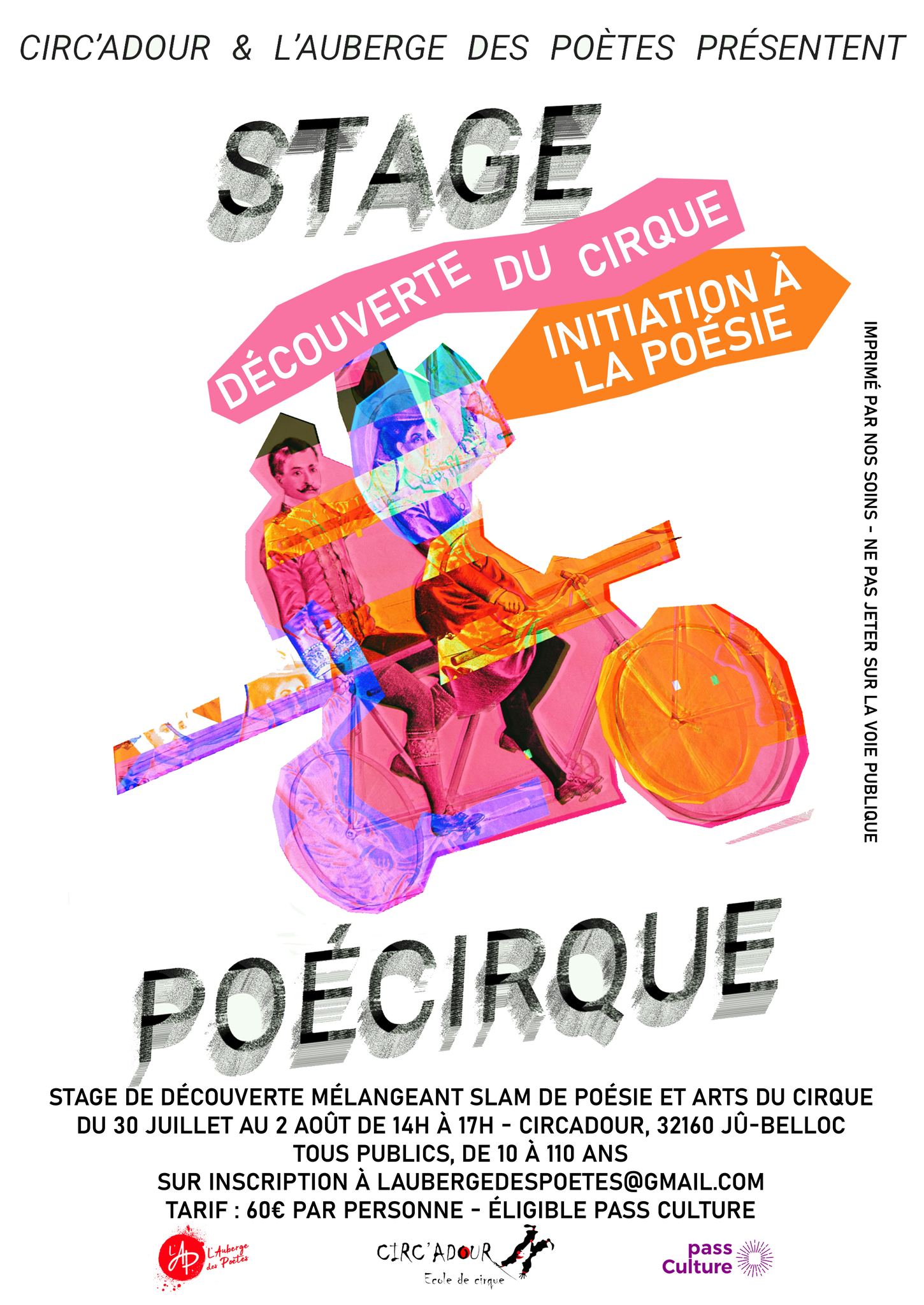 Stage mêlant poésie et cirque