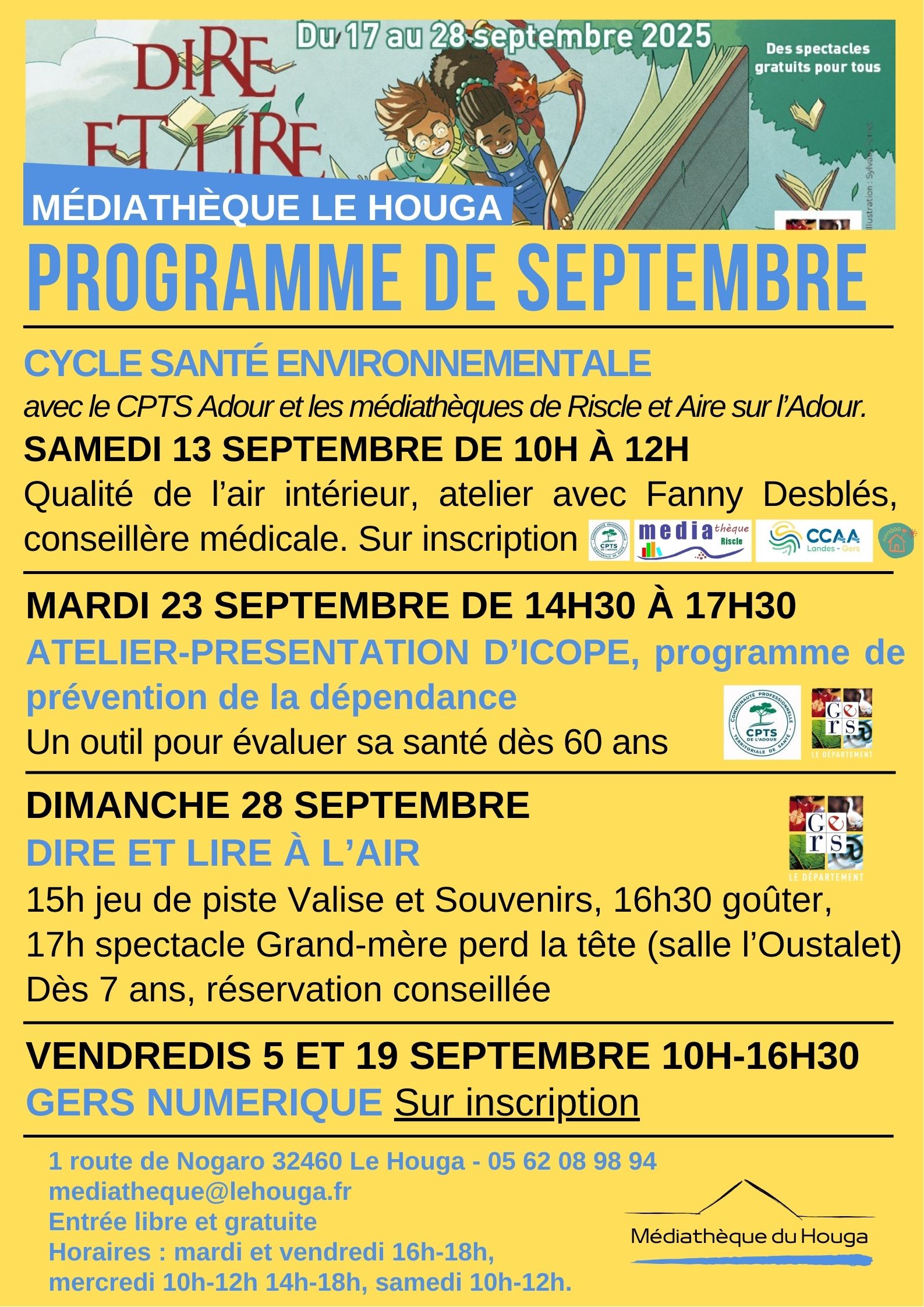 En septembre à la médiathèque