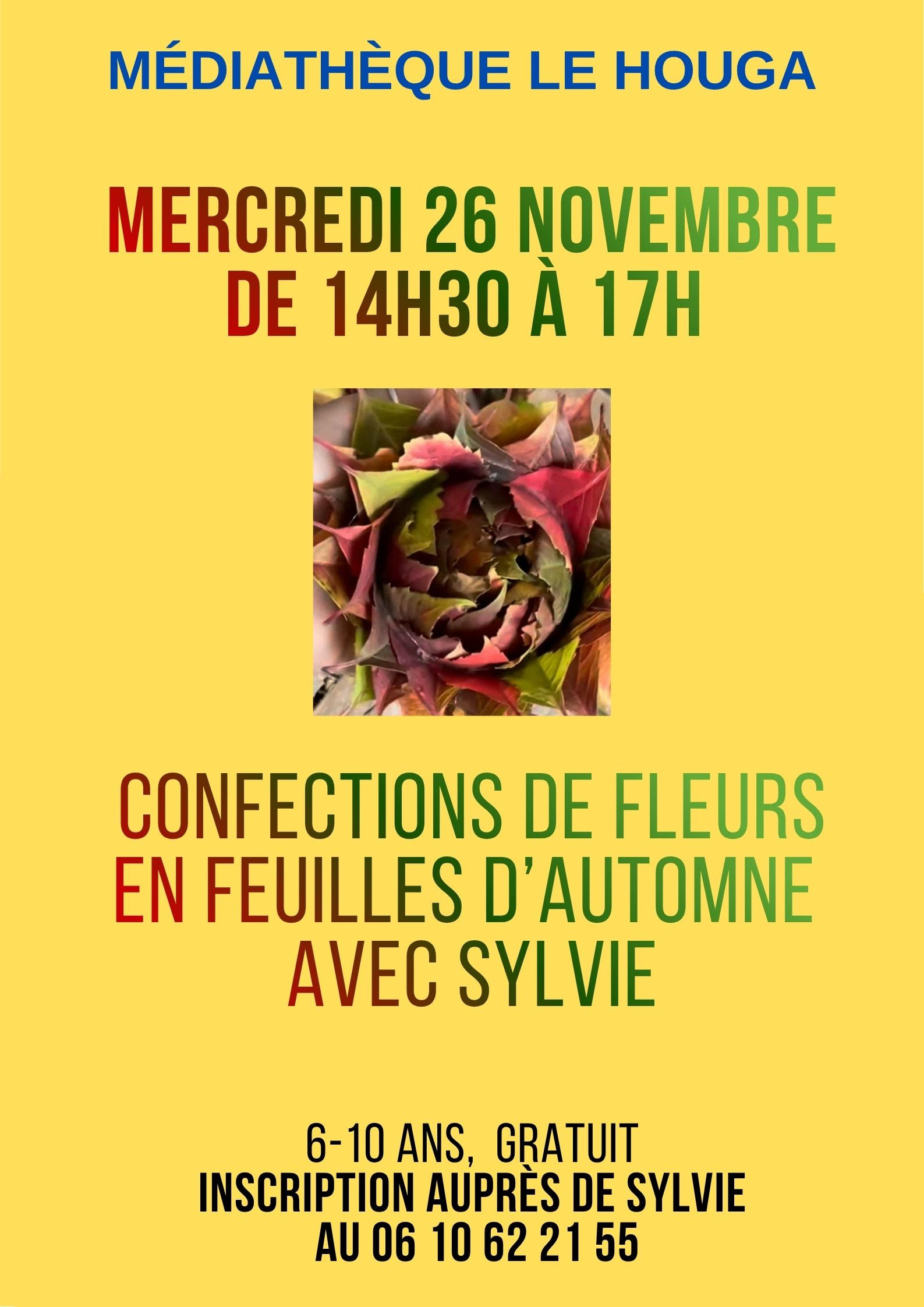 Les ateliers créatifs avec Sylvie