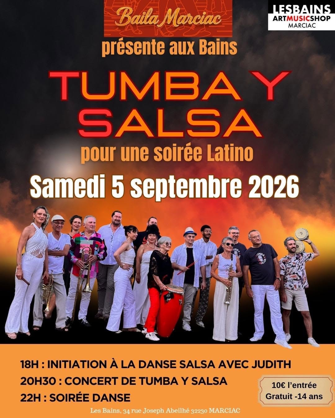 SOIRÉE LATINO organisée par Baïla Marciac