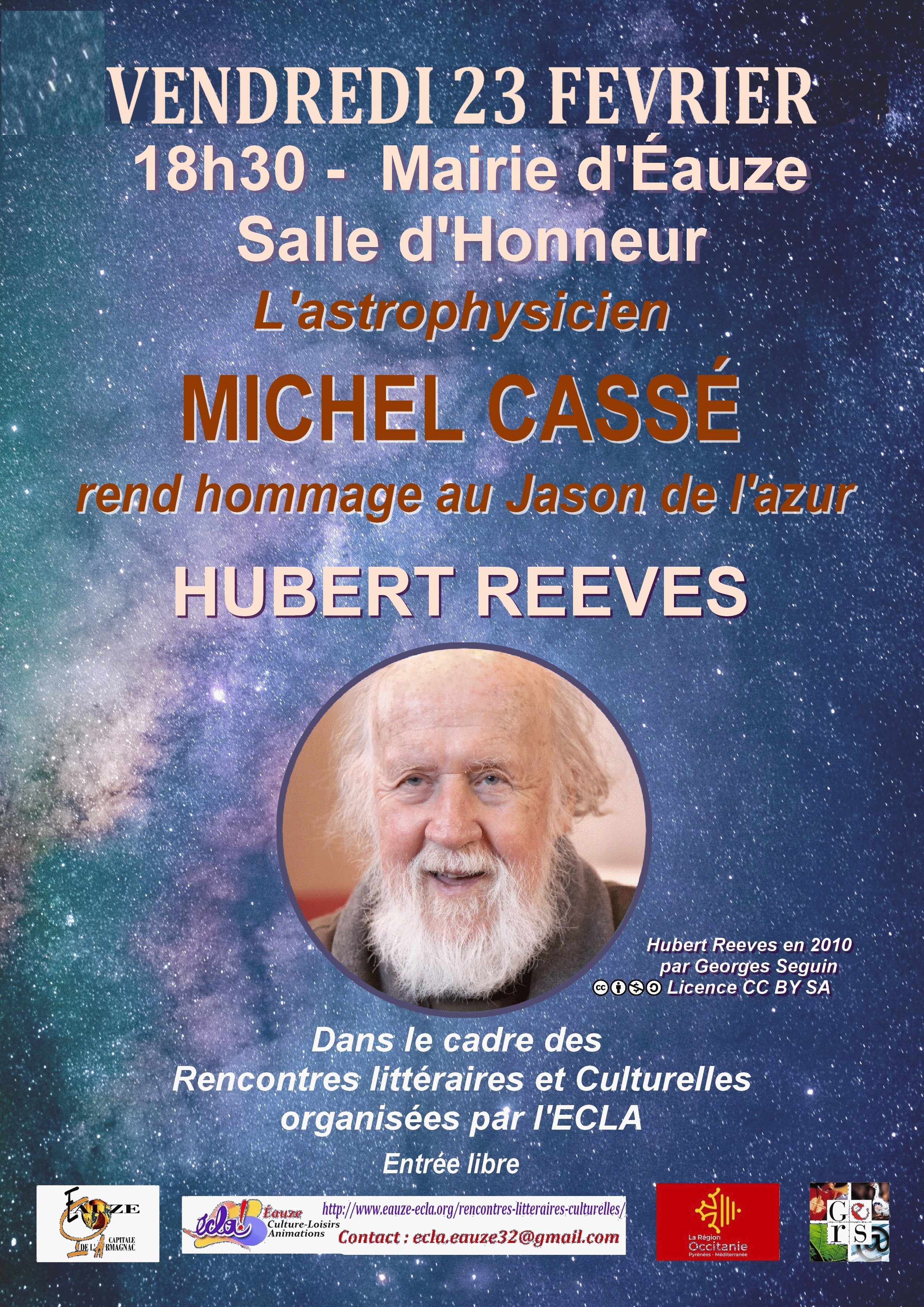 CONFERENCE HOMMAGE A HUBERT REEVES PAR MICHEL CASSE