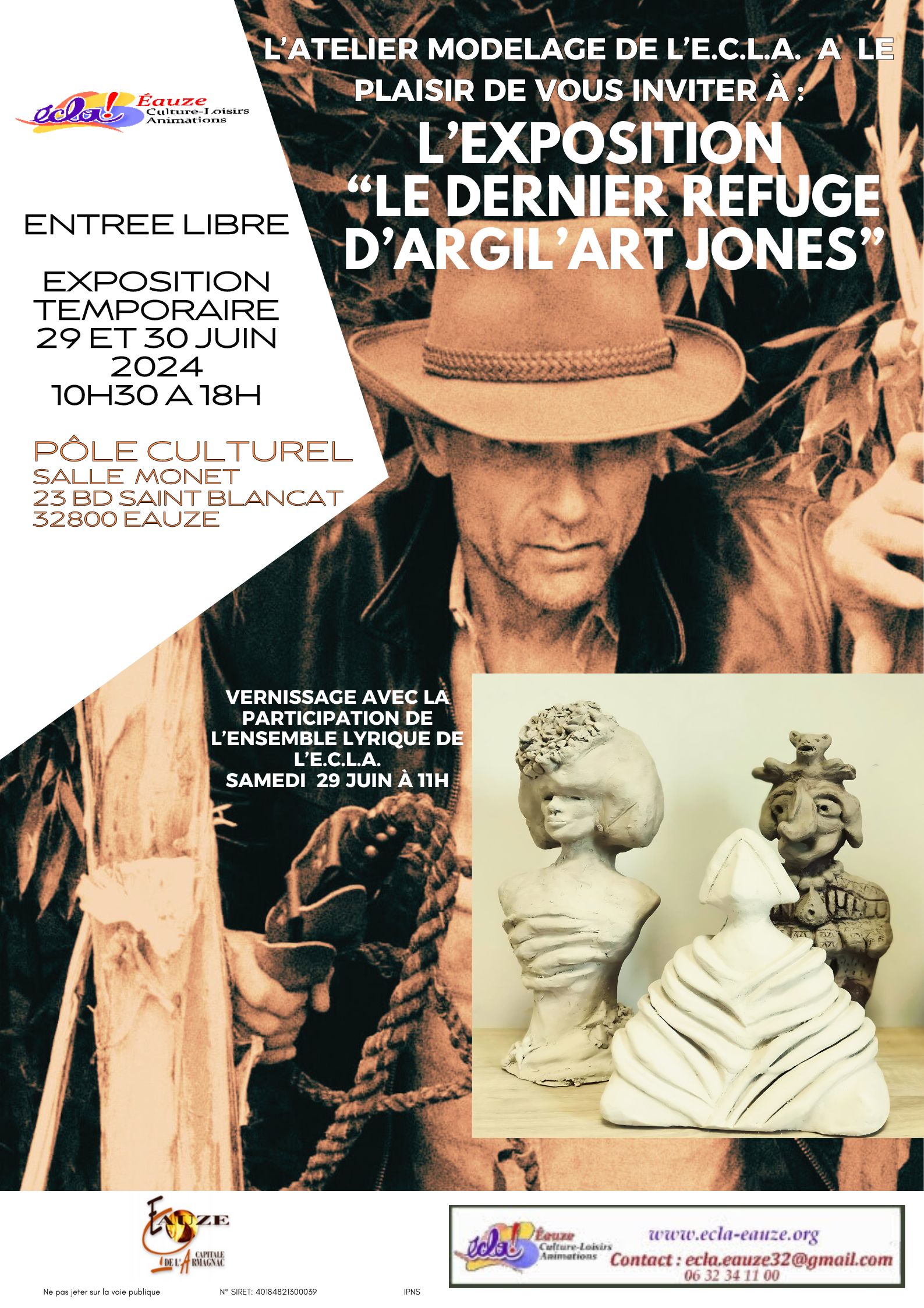 EXPOSITION SCULPTURE “LE DERNIER REFUGE D’ARGIL’ART JONES”