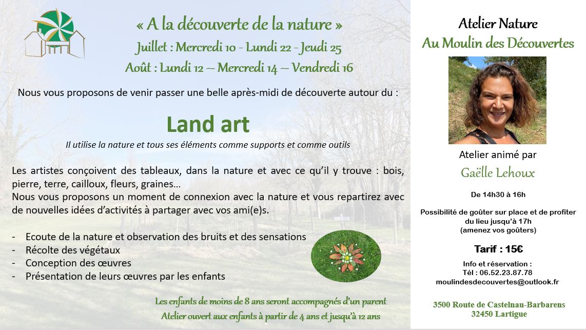 Atelier enfant land art