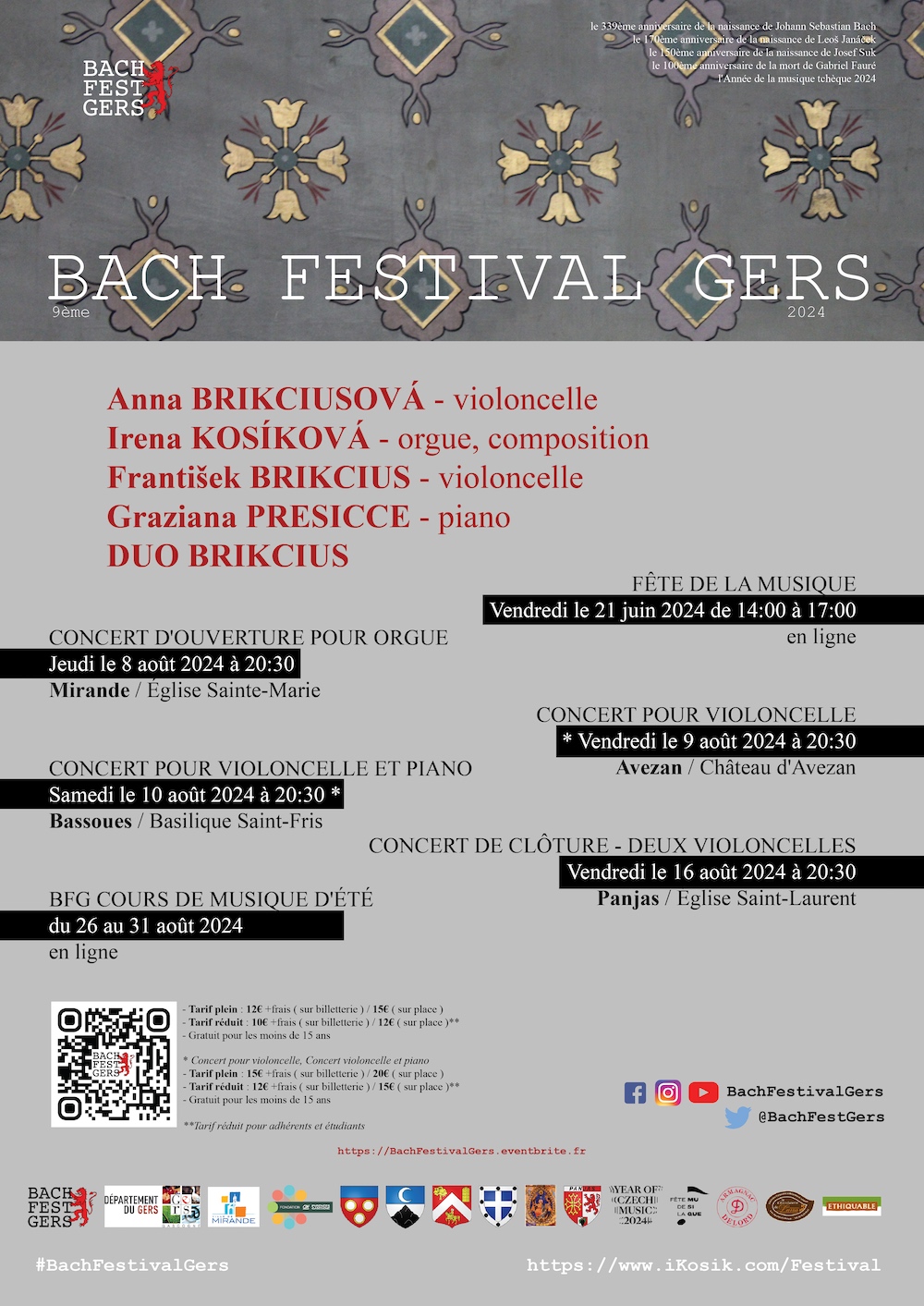 9ème BACH FESTIVAL GERS 2024 – CONCERT POUR VIOLONCELLE