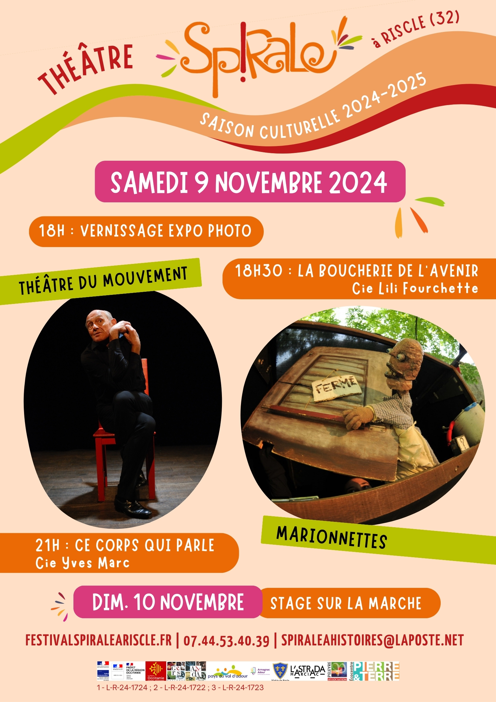 Un week-end au Théâtre Spirale – 9 & 10 Novembre // Spectacles et stage sur la marche !