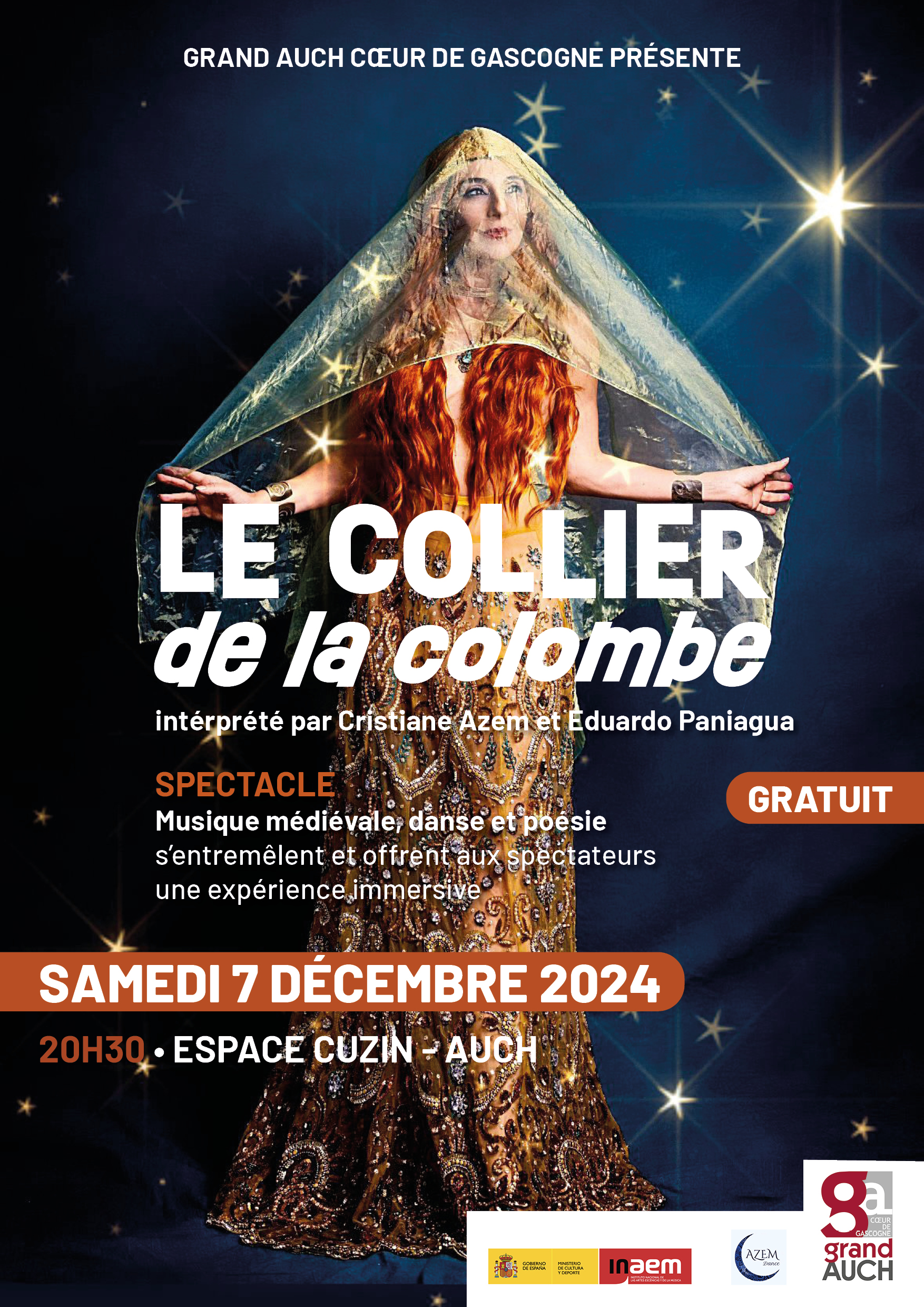 Spectacle “Le collier de la colombe” – Cristiane Azem et Eduardo Paniagua