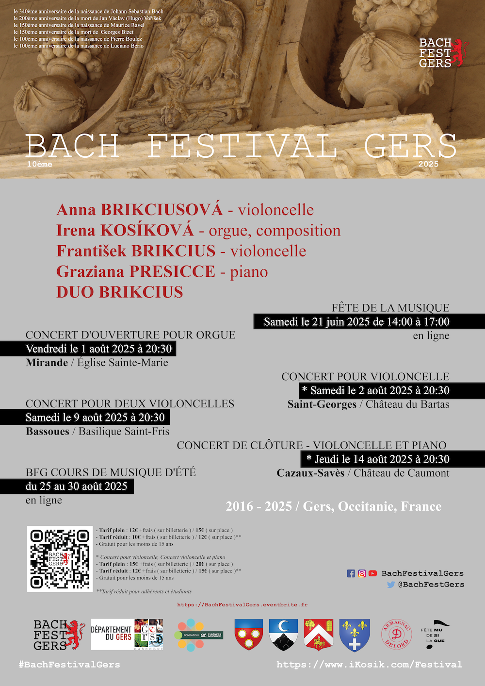 10ème BACH FESTIVAL GERS 2025 – CONCERT D’OUVERTURE POUR ORGUE à Mirande