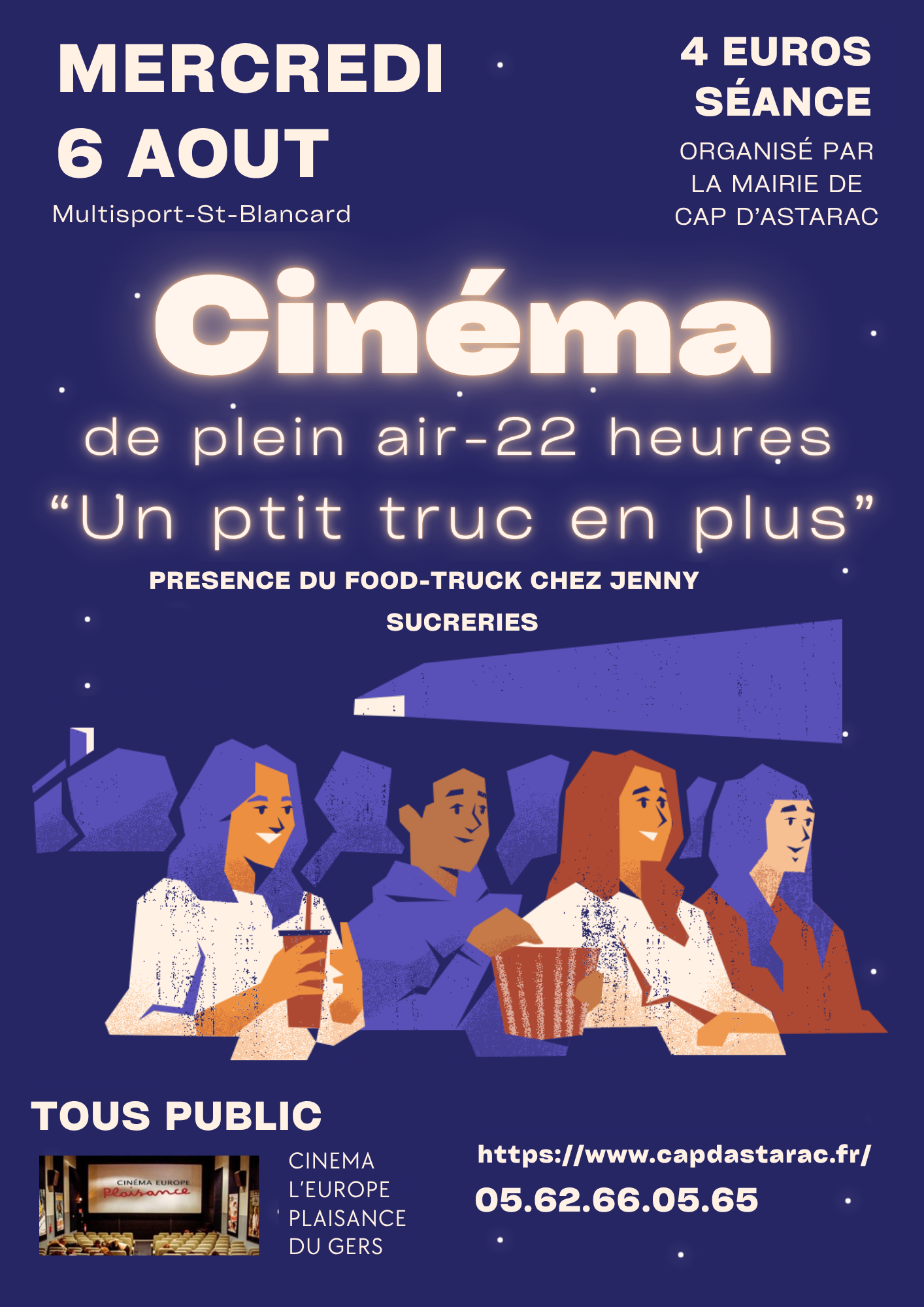Cinéma en plein air à St-Blancard-Cap d’Astarac