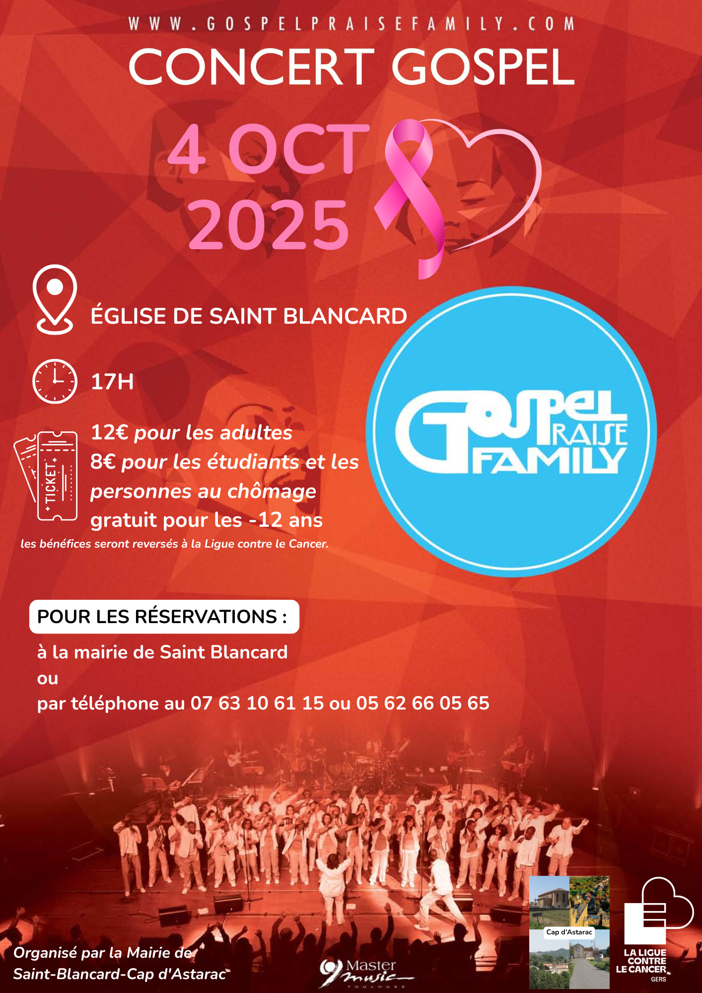 Concert Gospel au profit de la Ligue contre le Cancer du Sein