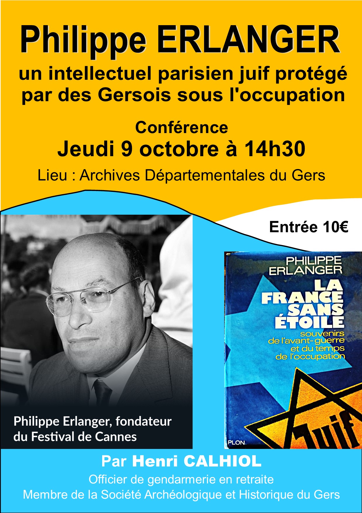 PHILIPPE ERLANGER, un intellectuel parisien juif protégé par des Gersois sous l’Occupation