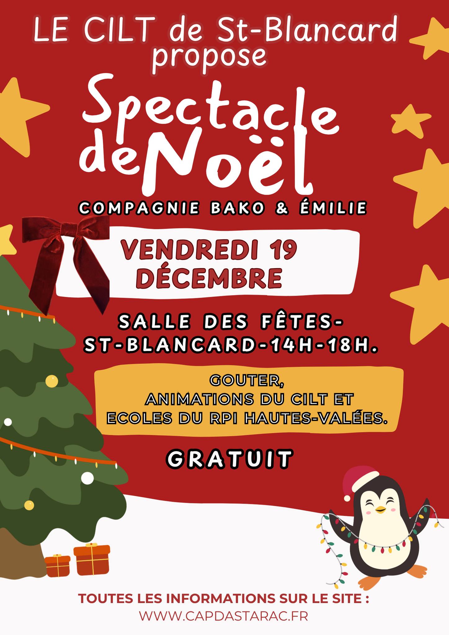 Spectacle de noël organisé par le CILT-St-Blancard-Cap d’Astarac