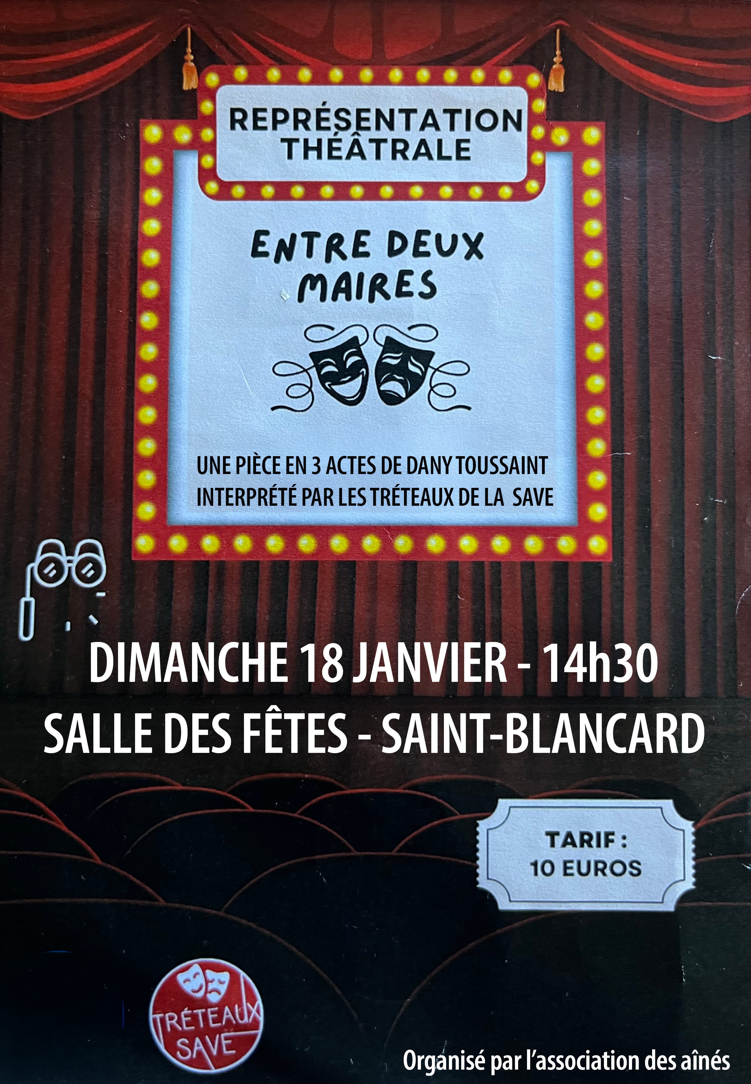 St-Blancard-Cap d’Astarac-Comédie “Entre deux maires”-Dimanche 18 janvier