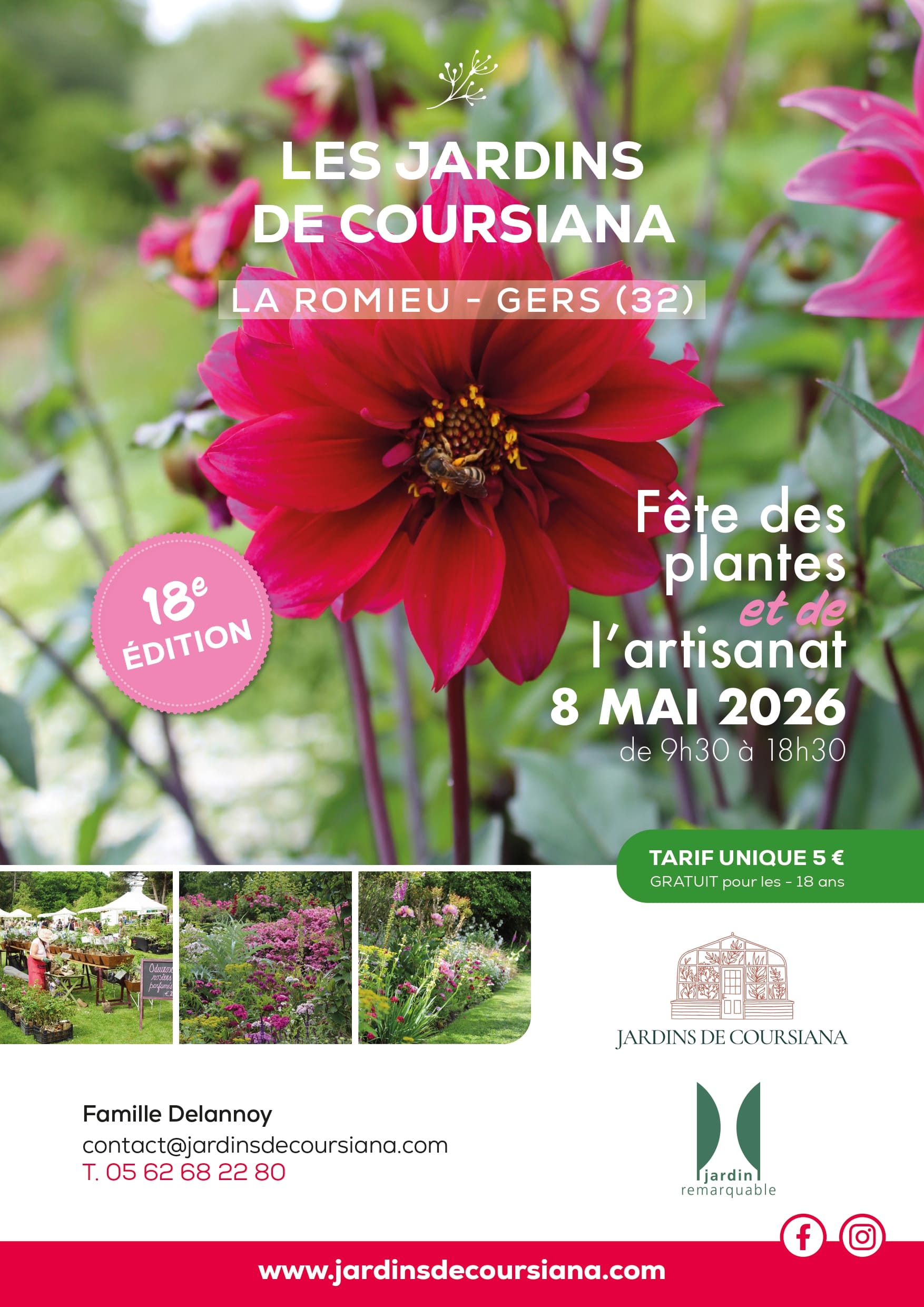  Fête des plantes et de l’artisanat – aux Jardins de Coursiana à La Romieu – vendredi 08 mai