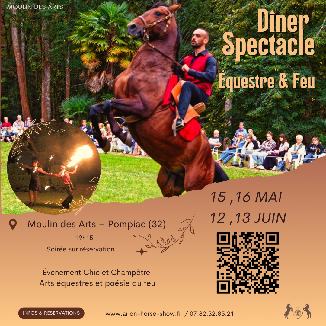 Dîner Spectacle Équestre & Arts du Feu au cœur du Gers
