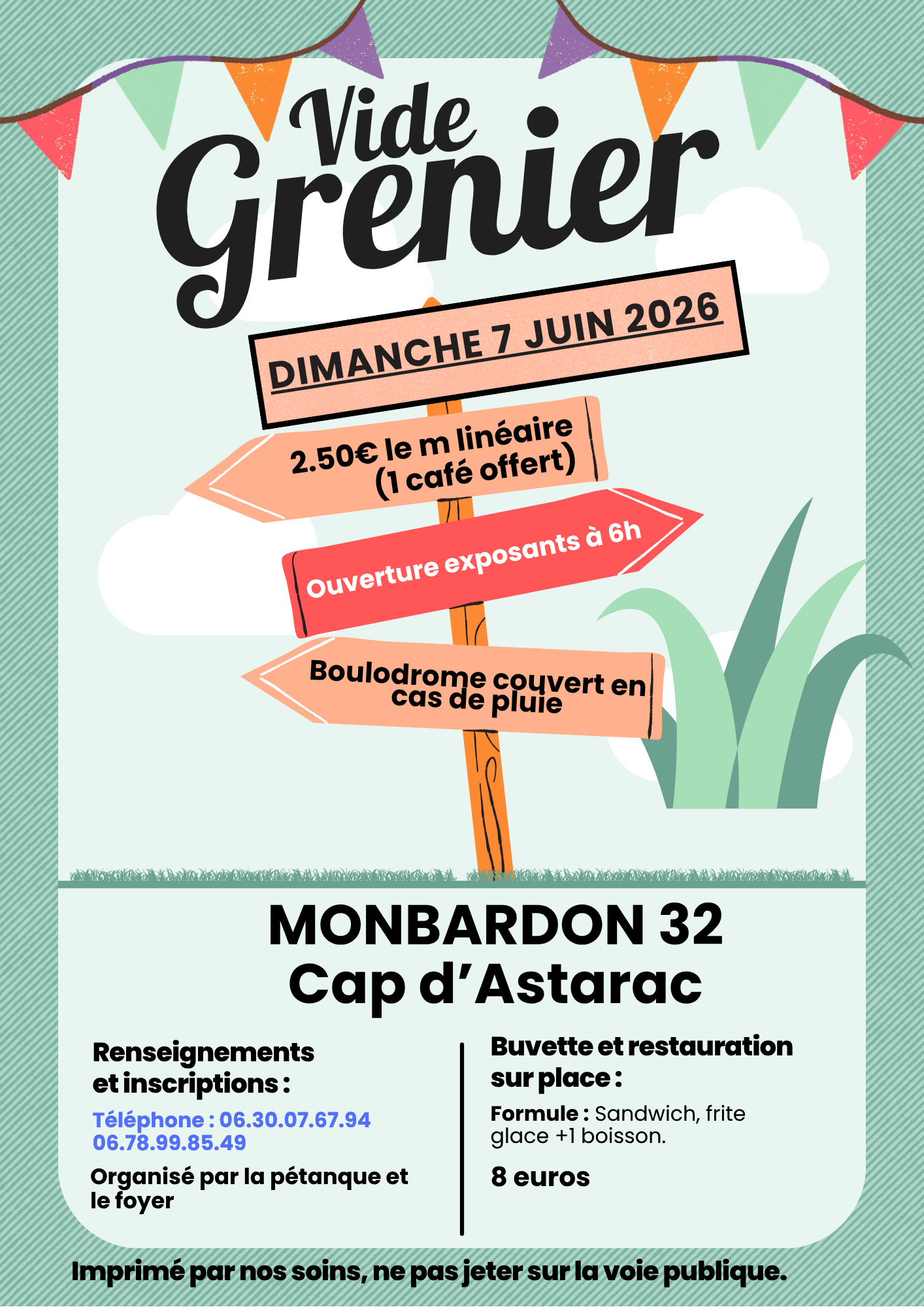 Monbardon-Cap d&rsquo;Astarac- Vide grenier du 7 juin