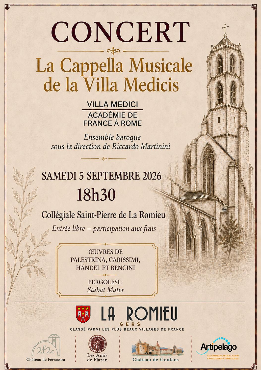 La cappella musicale de la villa Medicis : musique baroque dans la collégiale de La Romieu