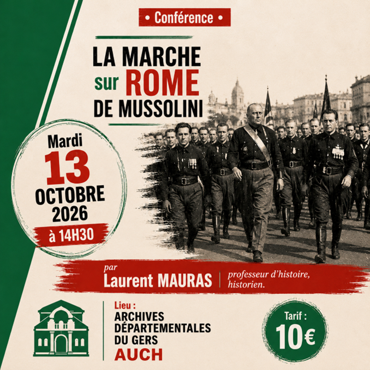 La marche sur Rome de Mussolini